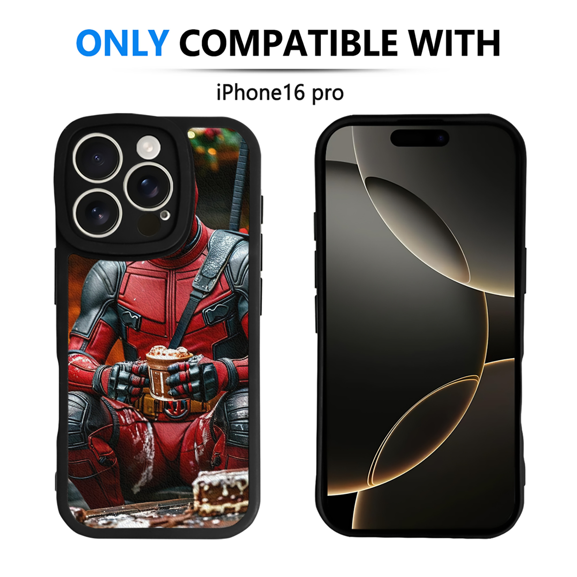 （画像用） Deadpool デッドプール 【iPhone 16シリーズ対応】シリコンスマホケース（レザー調） 材質：シリコン